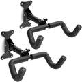 Bike Wall Mount - [2 Pack] EVA Foam Padded up to 48.5 lbs, Carbon Steel, Valve Mechanism, Heavy-Duty Adjustable Bike Wall Hanger for Road, Mountain and Hybrid Bikes, Garage & Apartment