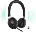 Yealink BH76 (2022 Old Edition) Wireless Headset Active Noise Cancelling (ANC) Bluetooth Headphone with Retractable Mic-Boom, Teams Certified On-Ear Headphone, up to 35h Talking Time, USB-A Dongle