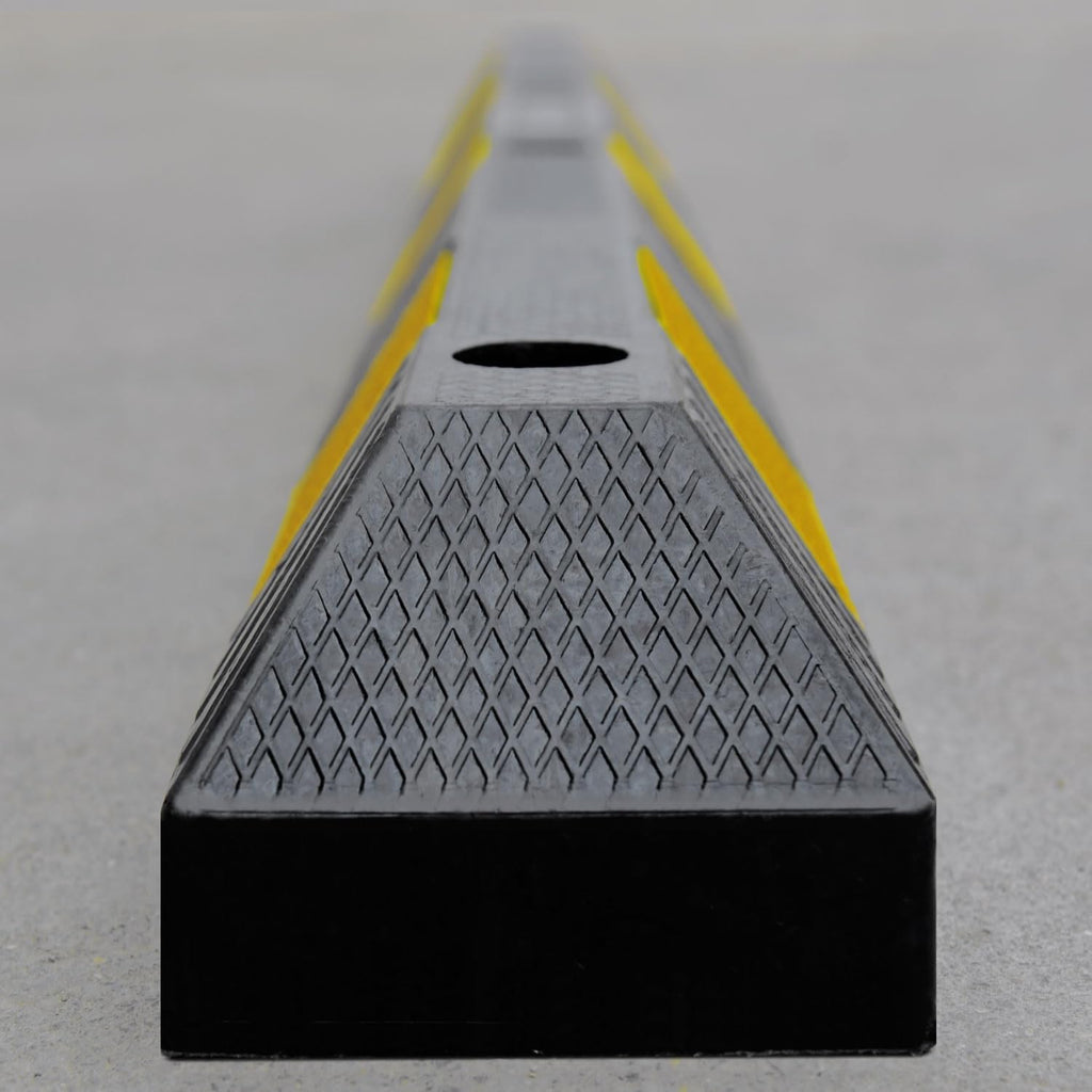 72" in 6' Ft Heavy-duty Rubber Parking Curb, Installation Kits Included, Parking Garage Floor Stopper, Wheel Stopper for Vehicles Truck Driveway Protect Cars Vans Trucks Pumpers (72" - 2Pack)