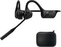 Open Ear Bluetooth Headphones with Microphone, Noise Cancelling Wireless Headset with Mute Button, Supports aptX/aptX-LL/aptX-HD, Designed for Meeting, Home Office,Driving -Not Bone Conduction(Grey)