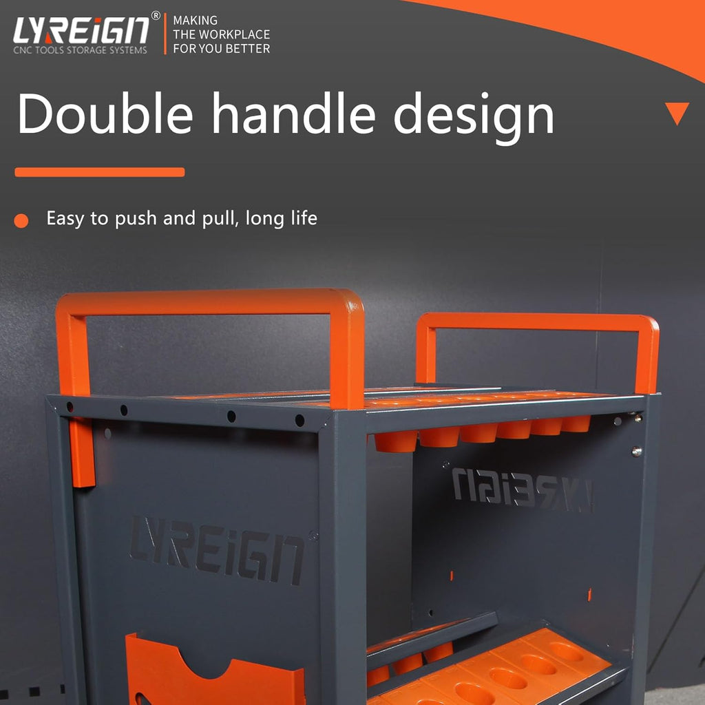 Mobile CNC Tool Storage Cart, CNC Tool Holder Utility Carts with Wheels, CNC Trolley is Suitable for Warehouses Storehouse Factory Garage