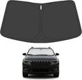 Proadsy for Jeep Cherokee 2014-2024 2025 (Not for Jeep Grand Cherokee) Windshield Sun Shade 4-Layer Foldable Front Sunshade Protector Sun Visor Blocks UV Rays Keep Car Cooler