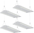 LED Linear High Bay Light, 130W 19500LM High Bay LED Shop Lights, 120-277V, 5000K, 0-10V Dimmable LED Shop Light, Linear High Bay Light for Warehouse Workshops, UL Complied, 4 Pack