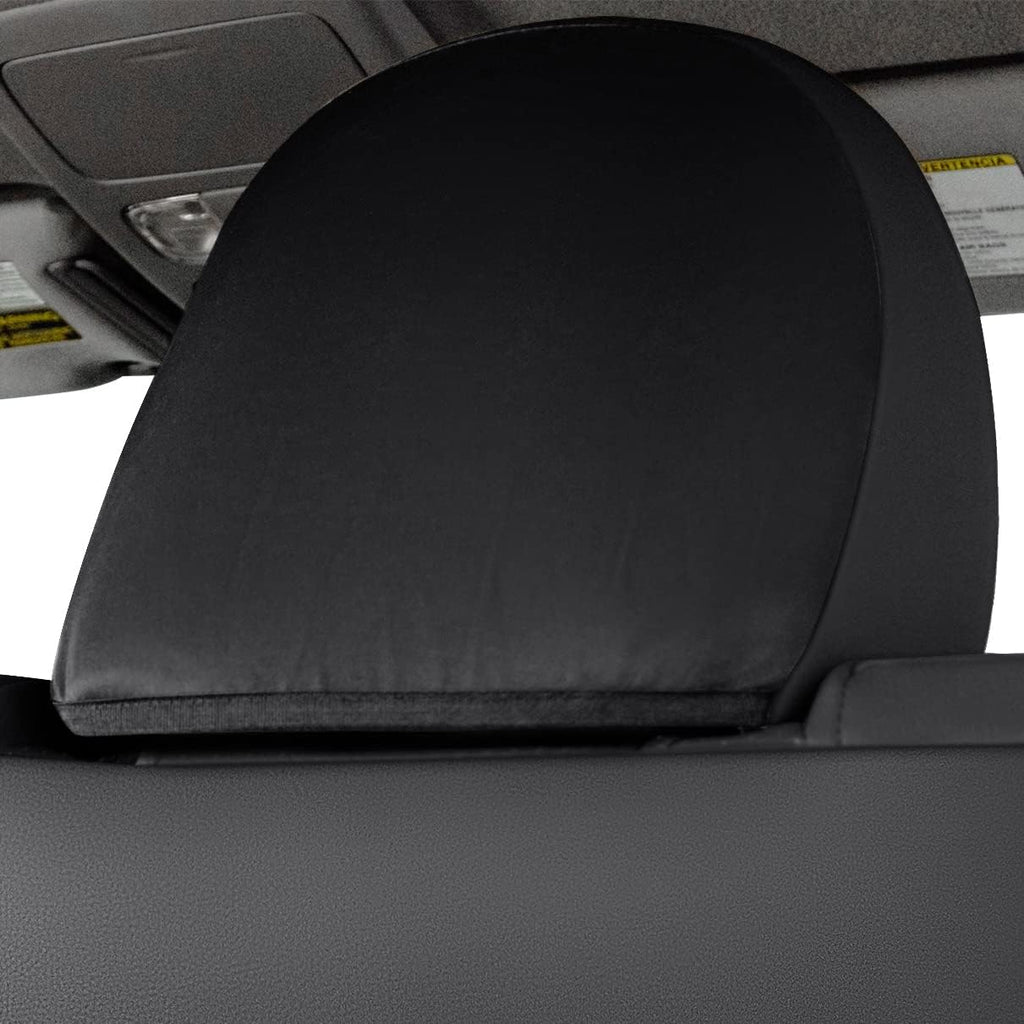 LUCKYMAN CLUB 2005-2015 Tacoma Custom Fit Seat Covers for Crew Cab with Faux Leather (2005-2015 Black)