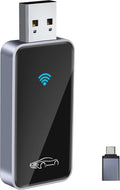 Wireless CarPlay Adapter for iPhone 6+,2025 Upgraded Mini Carplay Wi-Fi 6, 5.8GHz Low Latency Convert Wired to Wireless Car Play Adapter for Apple, 2016+ Cars