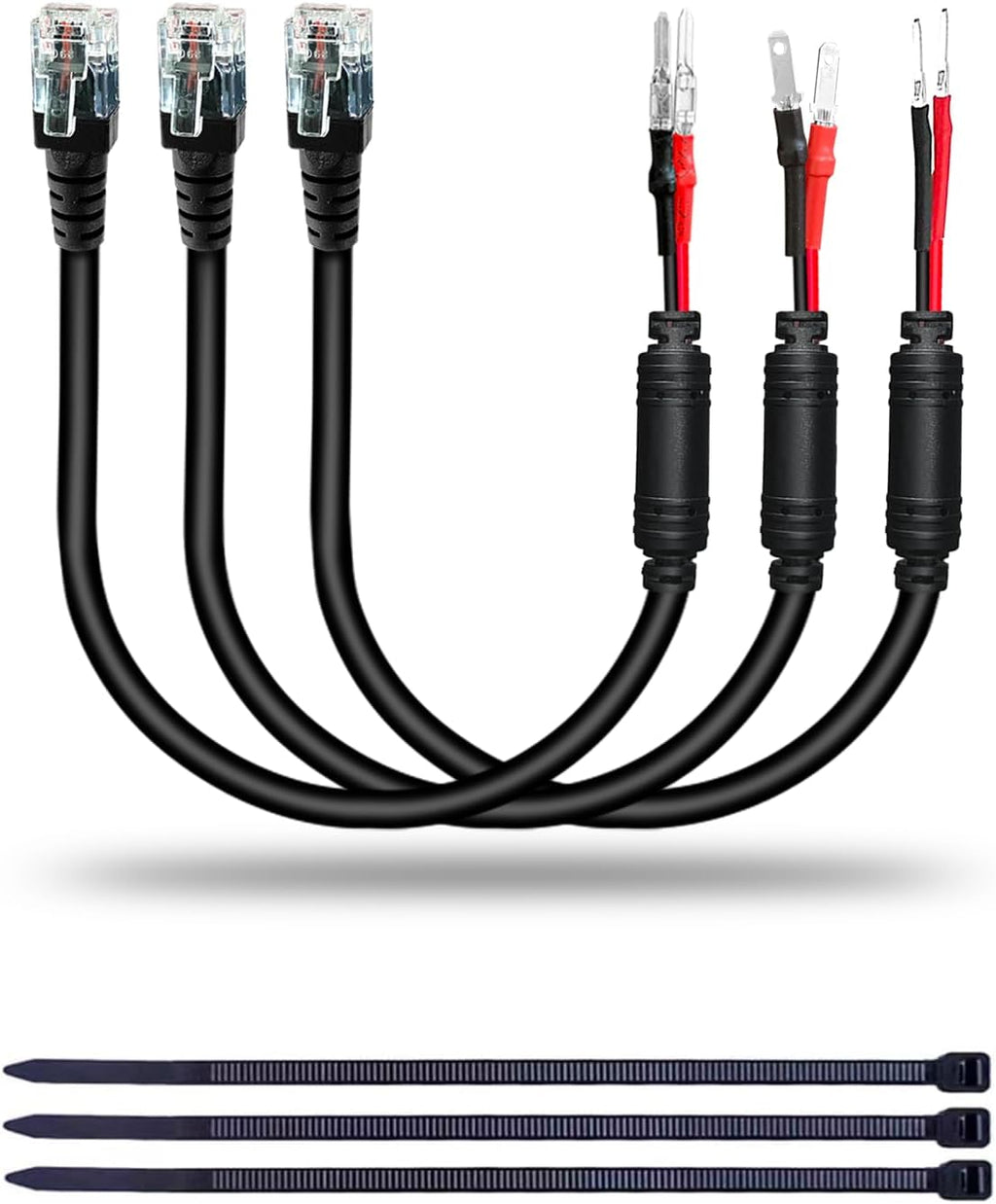 Radar Detector Hardwire Power Cord,Rearview Mirror Plug Cable,with Inline Fuse Holder,Suitable for Escort Beltronics Valentine One Cobra Whistler Radar Detector,3-Piece Set,9.8'' (RJ11)