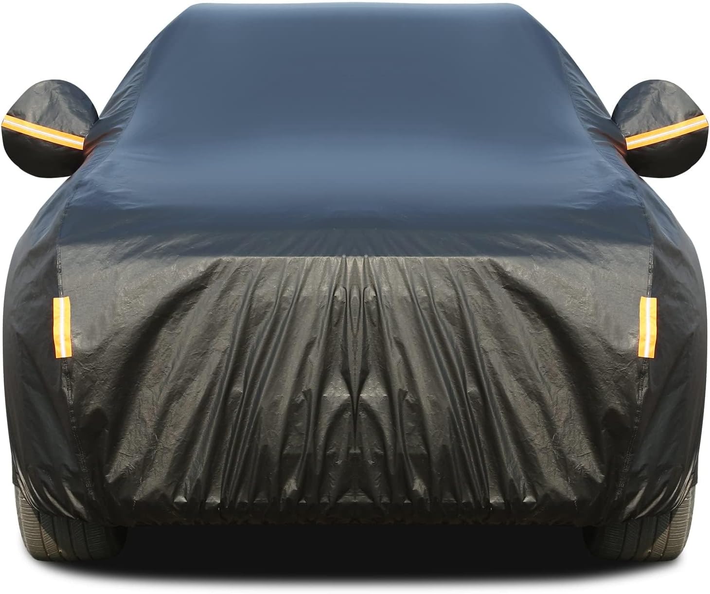 Tecoom Car Cover Waterproof All Weather, 3 Layers Car Covers for Automobiles with Lock/Zipper Door, Thick Fleece Lining UV Snow Rain Hail Protector Car Cover, Universal Fit for SUV (191-205 Inch)