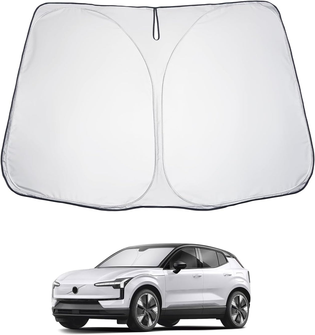 LUWU for 2025 EX30 Windshield Sun Shade EX30 Windshield Sunshades 2025 EX30 Accessories Foldable Sunshade Cover Block UV Ray Front Window Sunshade