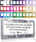 Personalized License Plate Frames Custom Your Text License Plate Holders 27 Colors Customizable Design Metal New Car Tag Sign Funny Gift for Men Women Front or Back of Car Truck 6.3"x12.2"
