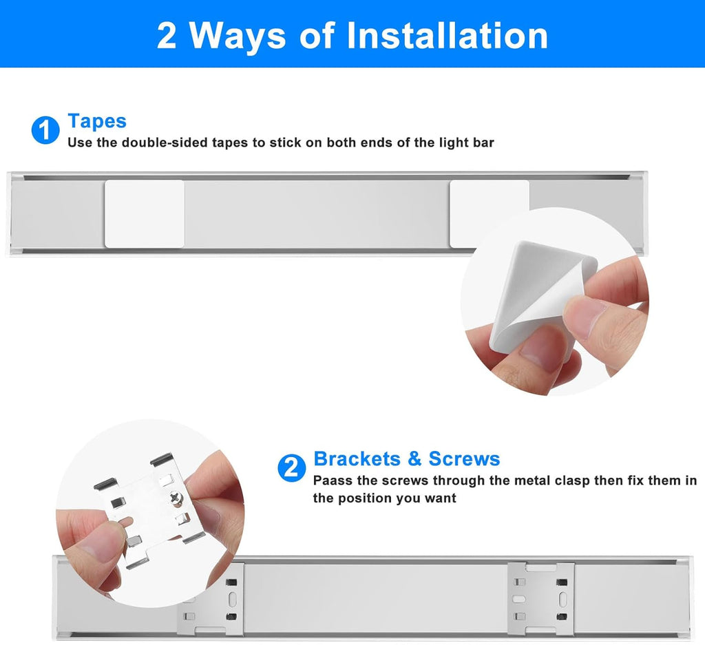 Linkstyle 4PCS 12V Interior LED Light Bar, 108 LEDs Light Strip Lights with Switch for Car Truck Camper Van RV, White