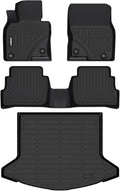 GINOWY- Floor Mats & Cargo Liner for Mazda CX-5 2023 2024 2025, TPE All Weather Protection Car Mats for Mazda CX5 2024 Non-Slip Trunk Mat Floor Liners Waterproof CX5 Accessories Mats Black