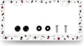 Cute Dog Cat Mouth License Plate Frame Colorful Animal License Plate Holder Stainless Steel License Plate for USA Canada 6.3" X 12.3" with 2 Holes and Screws
