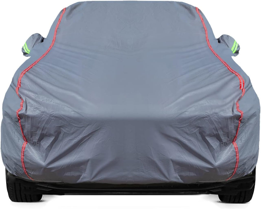 Breathable New Material, Waterproof Car Cover, Locks and Zipper Doors, Sunscreen Waterproof UV Prevention Snowproof Wind and Windproof,Suitable for Indoor Outdoor,for Sedan (Up to 181") C1
