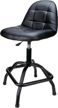 Performance Tool W85031 Pneumatic High Back Adjustable Swivel Bar Stool with Back Support for Home, Bar, and Shop, Black, 26-32-Inches High