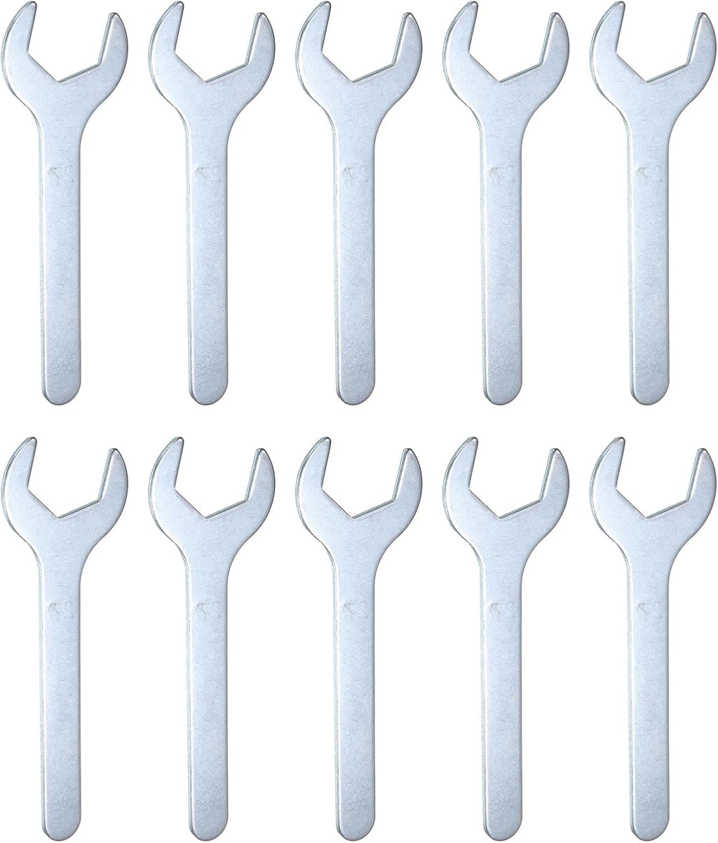 HARFINGTON 10pcs Small Wrench 27x140x2.6mm Metric U-Shaped Single Open Ended Spanner Super Thin Flat Head Galvanizing Wrench for Automotive Repair Furniture Assembly