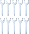 HARFINGTON 10pcs Small Wrench 27x140x2.6mm Metric U-Shaped Single Open Ended Spanner Super Thin Flat Head Galvanizing Wrench for Automotive Repair Furniture Assembly