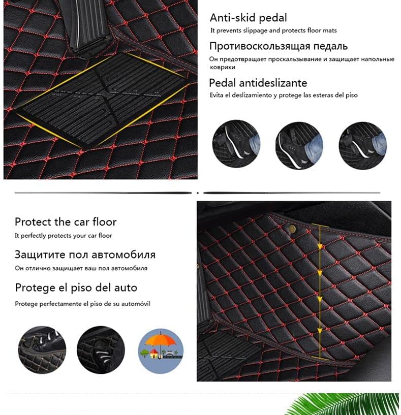 Custom Car Floor Mat Compatible with BMW Mercedes-Benz Toyota Cadillac Lexus Honda Infiniti Nissan Hyundai Kia Audi All Models Cars Sedans SUVs Automotive Mats (Edge Beige Middle Black Beige)
