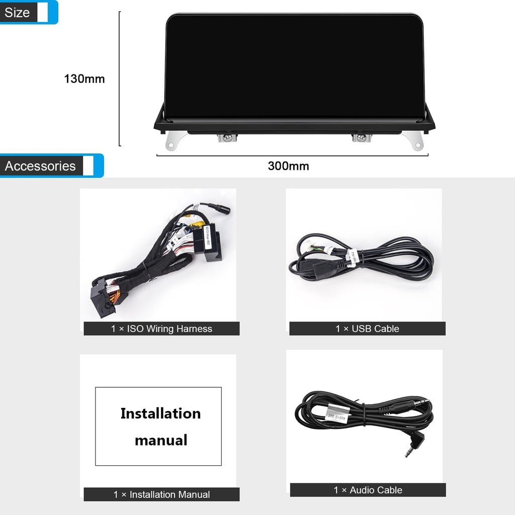 PEMP Linux Vertical Screen E70 E71 CIC Wired and Wireless CarPlay Retrofit Android Auto, 1920 x 720 Display Mirror Link Car Radio Bluetooth Video Player Screen for BMW X5 X6 (2010-2012)