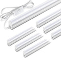 Pak 4FT LED Shop Lights, 2300LM 6500K Cool White, 20W Energy-Saving Super Bright Linkable T5 Ceiling and Under Cabinet Lighting Fixture for Garage, Workshop, Basement, Warehouse, FCC Certified, 6 Pack
