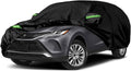Waterproof Car Cover Compatible with Toyota Venza 2009-2024, Black 210T Inside Cotton Cover with Door Zippers for Snow Rain Dust Outdoor Protection