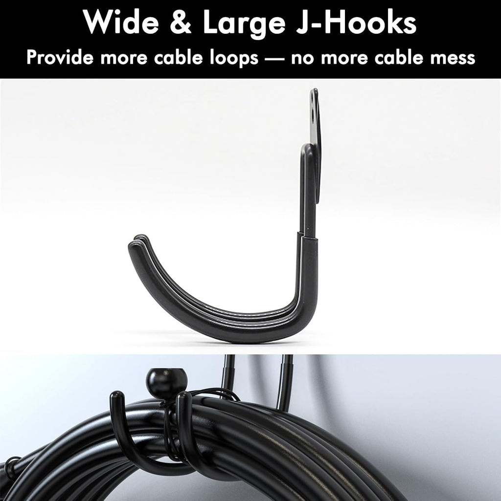 Tesla Charger Holder Wall Mount EV Charger Holder, Tesla Charging Cable Organizer J1772 J-Hook Cord Hanger for All Electric Vehicle Mobile Connector Organizers