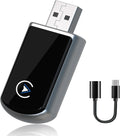 Wireless CarPlay Adapter for iPhone,2 in 1 CarPlay Wireless Adapter,No Latency,Compatible with Over 800 Car Models from 2016+,for iPhone 10+ & Android 11 Above,Black