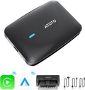 Portable AI Box CarPlay -2025 Upgrade Wireless CarPlay Adapter Compatible with YouTube, Plug & Play Smart AI Box Support DriveChat, Dual Bluetooth, Dual Wi-Fi, Max 128GB TF Card (CB4A-N-BK1)