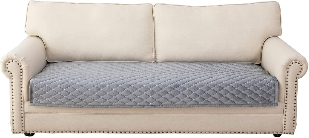 Eismodra Couch Cover,Sectional Couch Covers,Sofa Covers for 3 Cushion Couch,Anti-Slip Sofa Slipcovers for Dogs Cats Kids Loveseat Recliner L Shaped Armrest Backrest,Light Gray 36''x47''(Only 1 Piece)