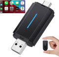 Master Cables Wireless Carplay Adapter 2 in 1 for Apple CarPlay & Android Auto,Wireless CarPlay USB A & USB C Dongle Converts Wired to Wireless,Compatible with Cars from 2016,Plug & Play