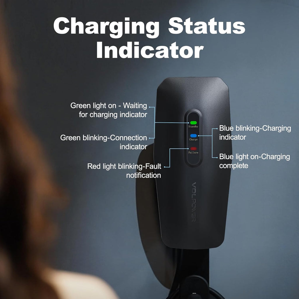 Level 2 EV Charger, 32A/7KW Electric Vehicle Portable Charger with 20FT Cable, Home EV Charging Station, 240V NEMA 14-50 Plug, for All SAE J1772