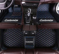 Custom All-Weather Protection Leather Car Floor Mats for Cars Sedan SUV Sports Car Waterproof Floor Mat (Black Blue)