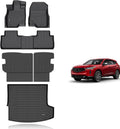KELCSEECS® Floor Mats & Cargo Liner with Seatback Mats Custom for 2019-2025 Acura RDX All Weather Protection Waterproof TPE Floor Liners Full Set Acura RDX Accessories Black