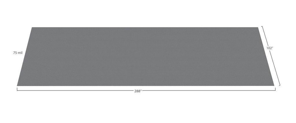 G-Floor Large Coin Pattern Vinyl Garage Floor Protector Mat (8'6" x 24', Slate Grey), Extremely Durable, Waterproof Parking Pad and Flooring