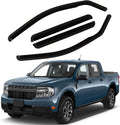 4PCS in-Channel Rain Guards Fit for Ford Maverick 2022 2023 2024 2025, Front and Rear Window Visors Wind Deflectors, Vent Shade Weather Shield for 2022-2025 Maverick Accessories