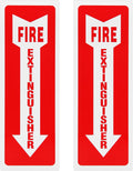 Madrigal fire extinguisher inside sticker,fire extinguisher sign,2 Pack-4x12"Premium Self-Adhesive Vinyl for UV, Weather, Scratch, Water and Fade Resistance, Indoor and Outdoor