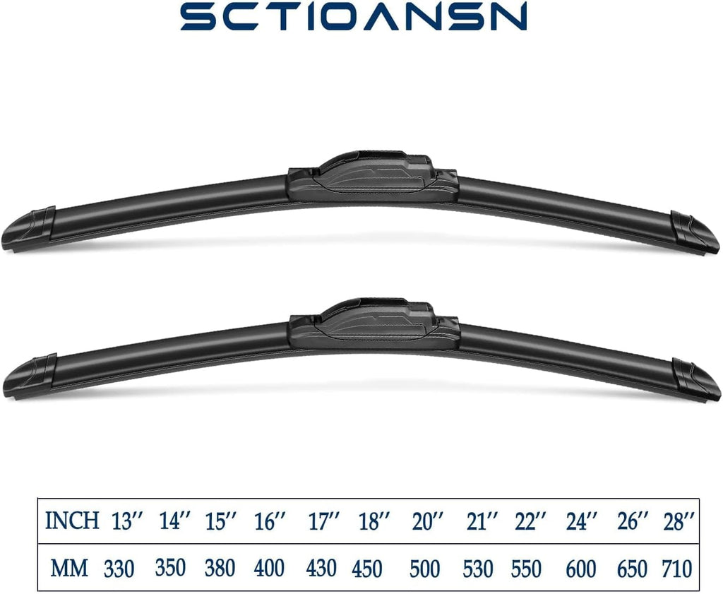 3Pcs Windshield Wipers for Chevrolet Chevy Trailblazer 2002-2006, Chevrolet Trailblazer EXT 2002-2006, Original Equipment Automotive Replacement Windshield Wipers- 22"/22"/16" (Pack of 3) J- HOOK