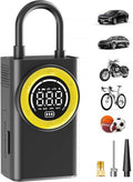 Tire Inflator Portable Air Compressor,150 PSI Cordless Air Pump for Car Tires with Digital Pressure Gauge & LED Light,5X Faster Portable Tire Inflator for Car,Motorcycle,Bike,Ball