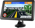 GPS Navigation for Car （9 Inch） Slimline Touch Screen Real Voice Direction ，USA Edition 2025 (Free Lifetime Updates) Turn-by-Turn Voice and Lane Guidance, Speed and Red Light Warning (American Brand)