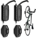 Swivel Bike Wall Mount, Bike Wall Hanger and Hooks, Hanging Bike Rack for Garage, Wall Bike Rack Easy to Load and Unload Can Hold Up to 77 lbs, 2 Pack, Black