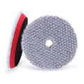 SPTA Wool Polishing Pad, 2Pcs 6''(150mm) Coarse Wool Cutting Pad, Coarse Pad BlueWool Buffing Pads Set with Hook and Loop for Heavy Cut for Car Polisher, Buffing and Polishing