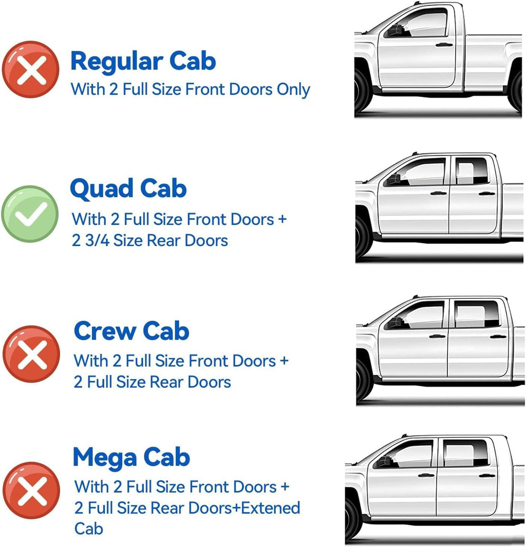 Window Visors Rain Guards for 2002-2008 Dodge Ram 1500 Quad Cab/Extended Cab, Window Vent Wind Deflectors Visors Shades for 03-09 Dodge Ram 2500 3500 Extended Cab