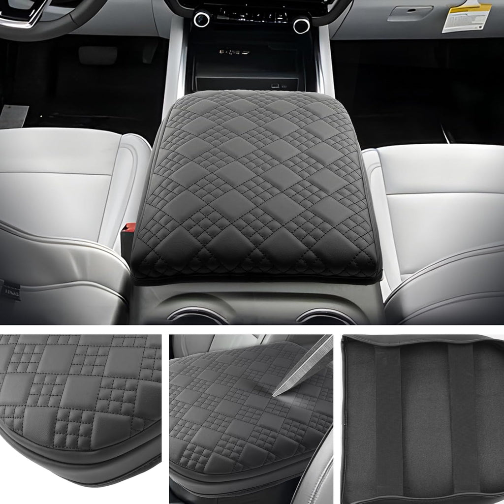 SXCY for 2025 Chevy Tahoe Suburban Armrest Cover Pad for 2025 Chevrolet Tahoe Accessories 2025 Tahoe Suburban Center Console Cover 2025 Tahoe Middle Console Cover Add Soft Cotton Cushion (Added-Pad)
