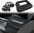 Muslogy Center Console Armrest Cover Compatible with Chevy Silverado & GMC Sierra 1500 2500 3500 2022-2025 Comfort Armrest Pad Arm Rest Cushion Vegan Leather Protector Regular Thick(Bucket Seat ONLY)