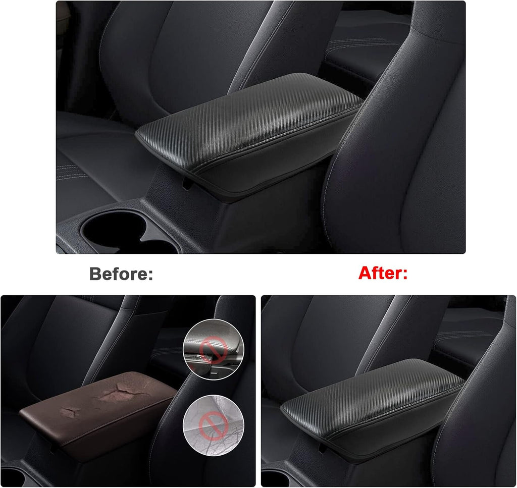 SXCY Fit for 2023 2024 Mitsubishi Outlander Armrest Cover FIT for 2022 2023 Outlander Center Console Cover for 2023 2024 Outlander Middle Console Cover for 2024 Outlander (Black Microfiber Leather)