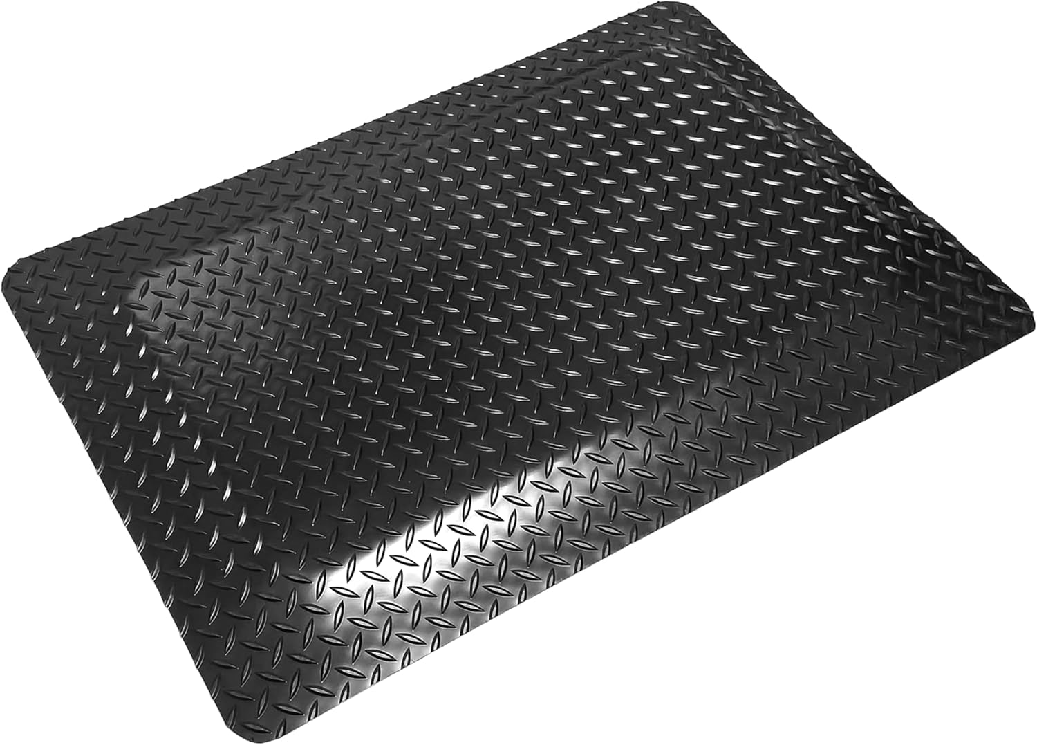 Rhino Mats, American Classic Diamond Anti-Fatigue Mats, Industrial Ergonomic Comfort Standing Mat for Work, Home, Garage, Office, Kitchen or Anywhere (Black 9/16" Thick, 3 FT. x 20 FT.)