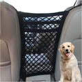 DYKESON Pet Barrier Dog Car Net Barrier with Auto Safety Mesh Organizer Baby Stretchable Storage Bag Universal for Cars, SUVs -Easy Install,Safer to Drive with Pets and Children, 3 Layer S
