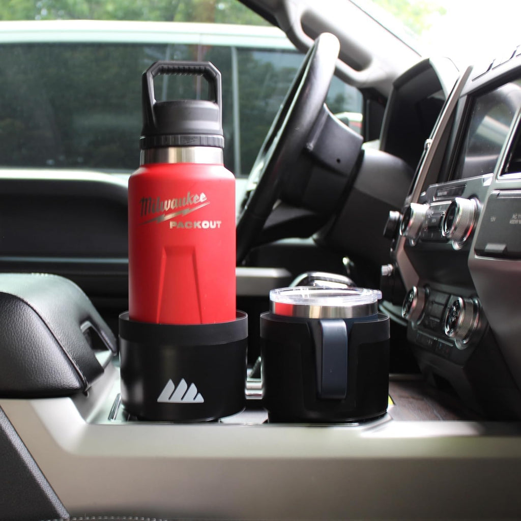 Integral Ultimate Expander Car Cup Holder - Adjustable Base - Expander & Organizer for Vehicles - Compatible with Coffee Mug, Yeti 14/24/36/46oz, Ramblers, Hydro Flasks 32/40oz, 3.4"-4.0" Bottles