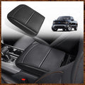 Muslogy Center Console Armrest Cover Compatible with Ford F150 2021-2024 2025 Comfort Armrest Pad Arm Rest Cushion Vegan Leather Protector Regular Thick(Bucket Seat ONLY)