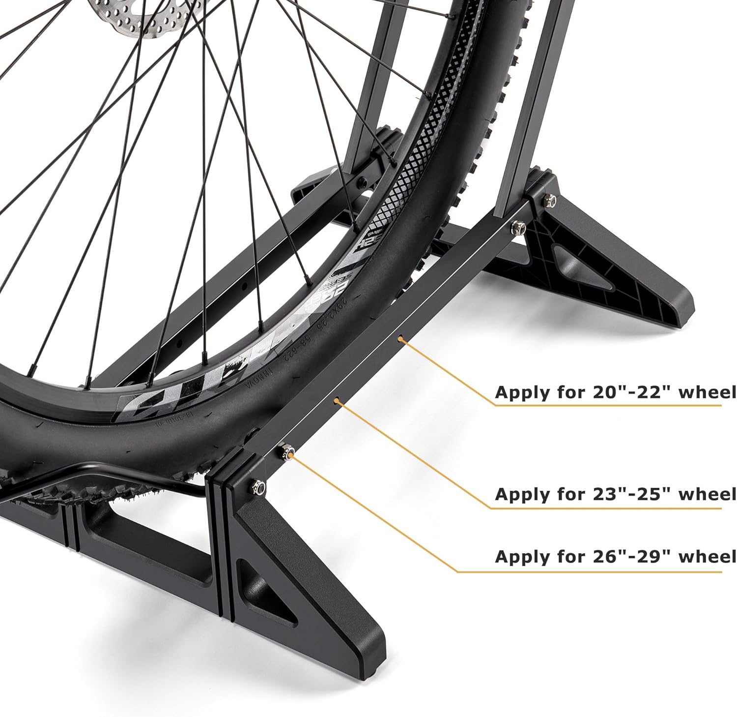 Bike Floor Stand Rack- Indoor Bike Stand for Garage/Home - Bike Storage Bicycle Parking Rack Fit 20”-29” Mountain Road Bikes E-Bike / Fat Bike (TB-1957)