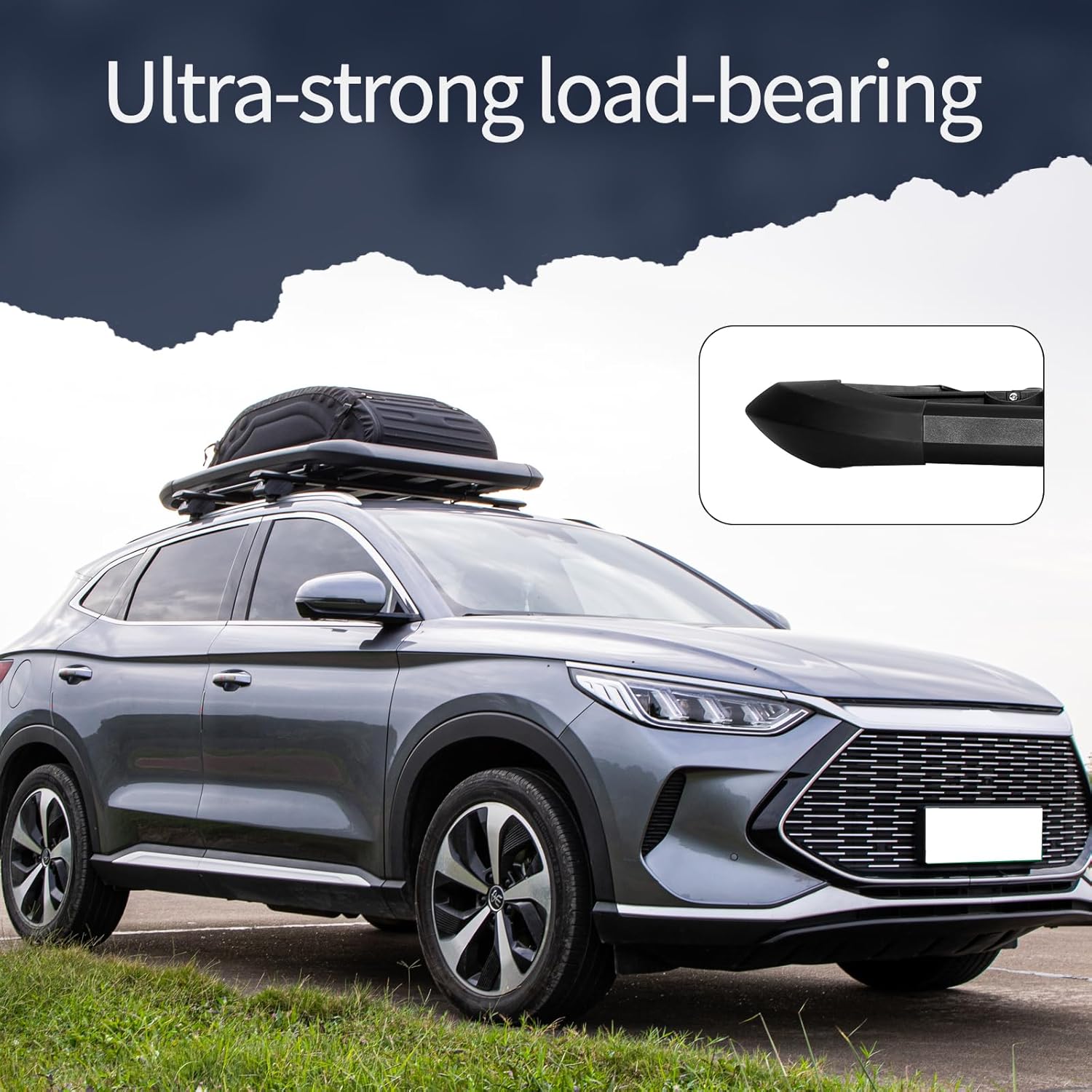 YHAAVLE 55" Cargo Basket,Heavy Duty Vehicle Roof Rack Baskets,Universal Rooftop Cargo Carrier for SUV, Truck, & Car Steel Construction